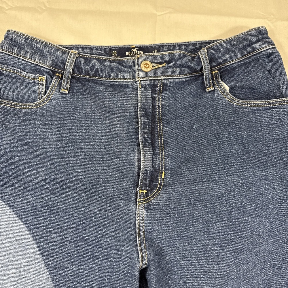 JEANS WIDE LEG WOMEN 13R 31X31 Y2K Hollister Super Baggy 2 TONE Jeans - Picture 3 of 9